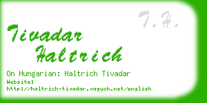tivadar haltrich business card